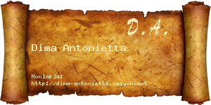 Dima Antonietta névjegykártya